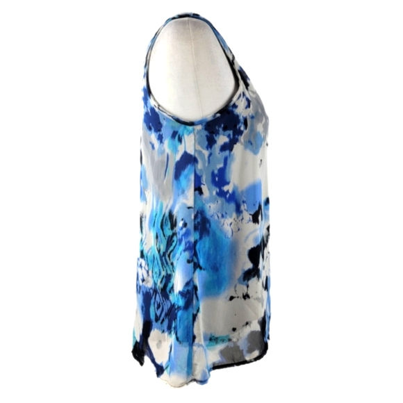 Paper Doll Tank top blue black white Small - Picture 3 of 5